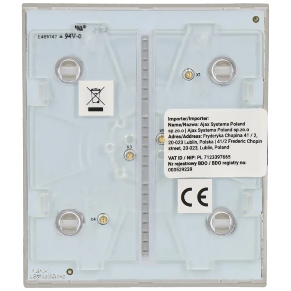 [CENTERBUTTON-1G2W-OYS] Panel de interruptor central conmutable