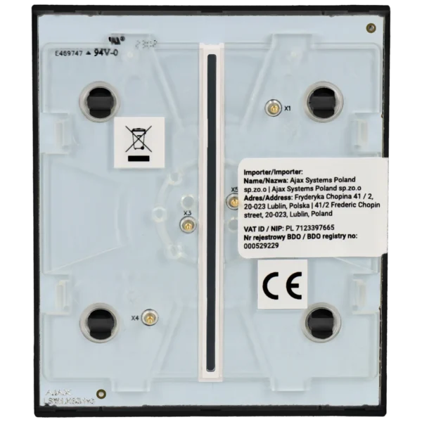 [CENTERBUTTON-2G-B] Panel de interruptor central doble