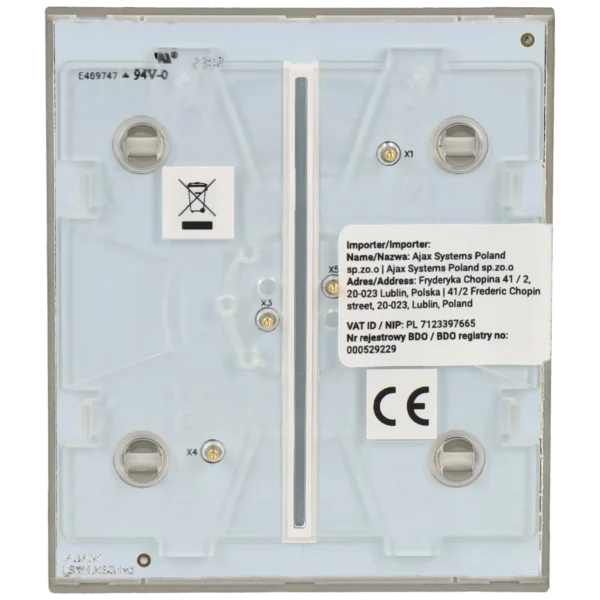 [CENTERBUTTON-2G-OLI] Panel de interruptor central doble