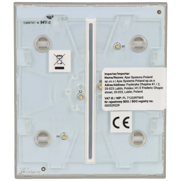[CENTERBUTTON-2G-OYS] Panel de interruptor central doble