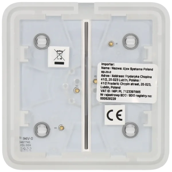 [SOLOBUTTON-2G-W] Panel de interruptor doble