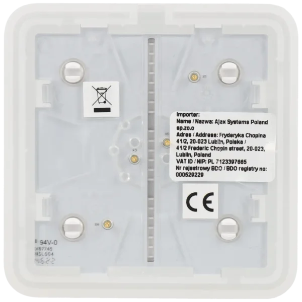[SOLOBUTTON-1G2W-W] Panel de interruptor conmutable