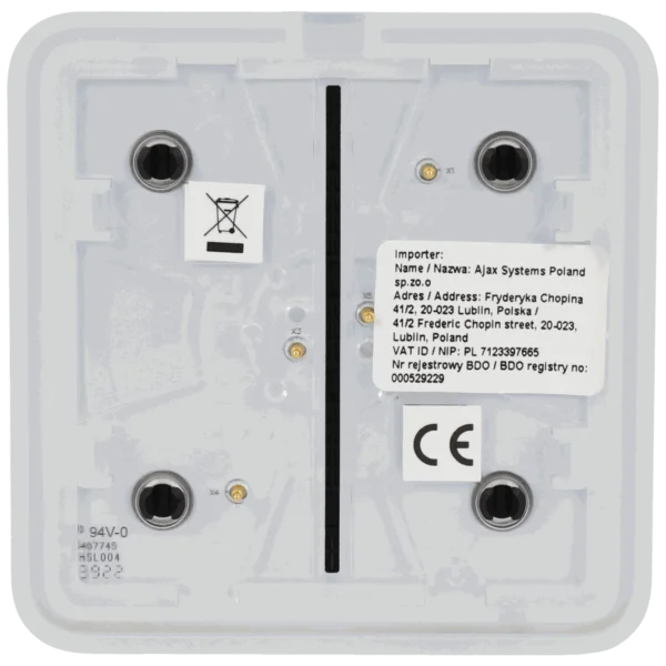 [SOLOBUTTON-1G2W-B] Panel de interruptor conmutable