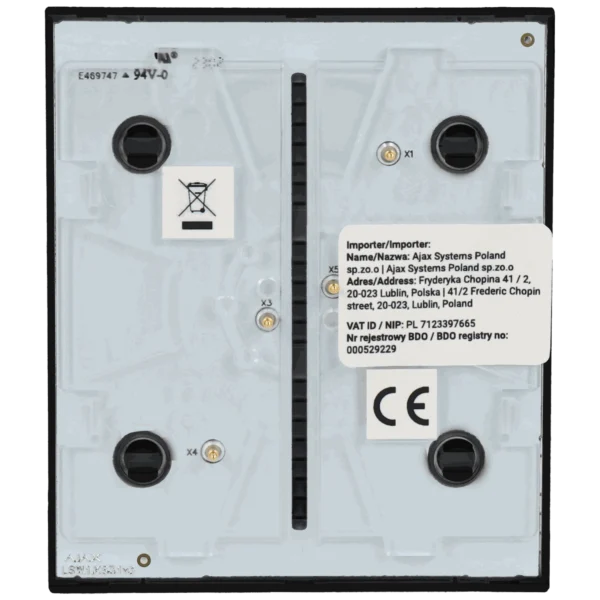 [CENTERBUTTON-1G2W-B] Panel de interruptor central conmutable
