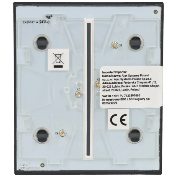 [CENTERBUTTON-2G-GRA] Panel de interruptor central doble