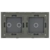 [A-LST157-1L-2L-W] Panel de interruptor doble con 3 botones