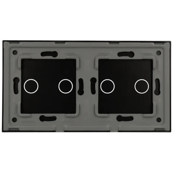 [A-LST157-2L-2L-B] Panel de interruptor doble con 4 botones