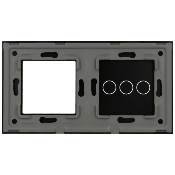 [A-LST157-3L-1G-B] Panel de interruptor con 3 botones y marco para 1 dispositivo