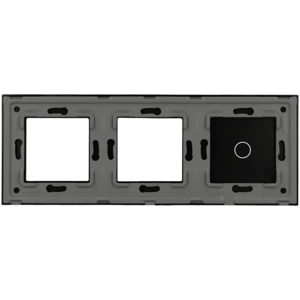 [A-LST228-1L-2G-B] Panel de interruptor con 1 botón y marco para 2 dispositivos