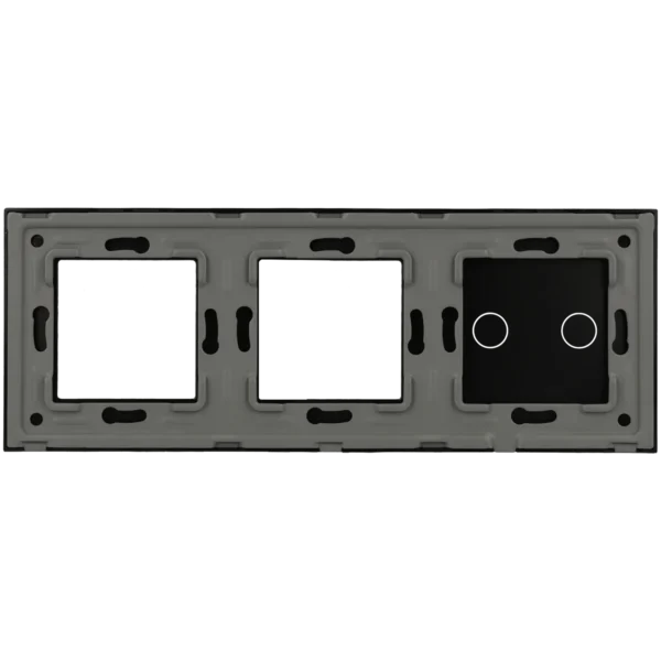 [A-LST228-2L-2G-B] Panel de interruptor con 2 botones y marco para 2 dispositivos