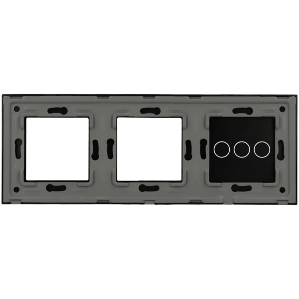 [A-LST228-3L-2G-B] Panel de interruptor con 3 botones y marco para 2 dispositivos