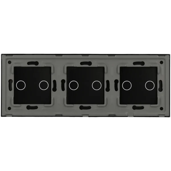 [A-LST228-2L-2L-2L-B] Panel de interruptor triple con 6 botones