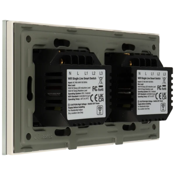 [A-LST157-KIT-1L-2L-W] Kit con panel doble e interruptor