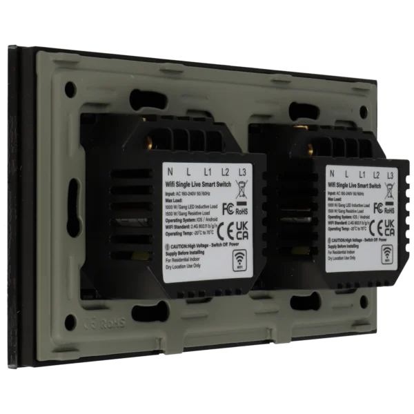 [A-LST157-KIT-3L-3L-B] Kit con panel doble e interruptor