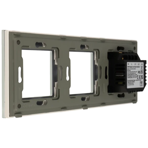 [A-LST228-KIT-1L-2G-W] Kit con panel triple e interruptor