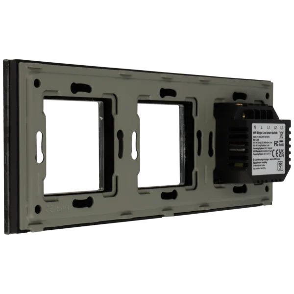 [A-LST228-KIT-1L-2G-B] Kit con panel triple e interruptor