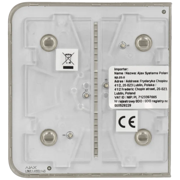 [SIDEBUTTON-1G2W-OLI] Panel de interruptor lateral conmutable
