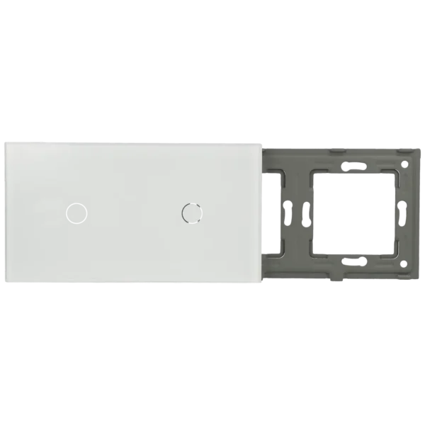 [A-LST157-1L-1L-W] Panel de interruptor doble con 2 botones