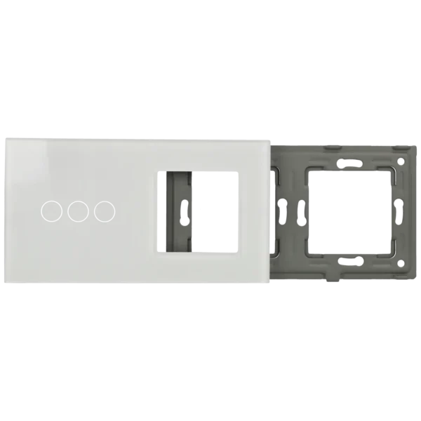 [A-LST157-3L-1G-W] Panel de interruptor con 3 botones y marco para 1 dispositivo