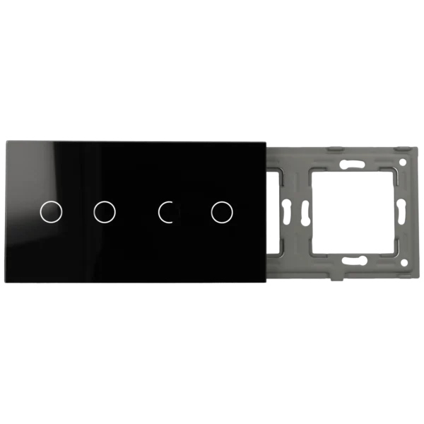[A-LST157-2L-2L-B] Panel de interruptor doble con 4 botones