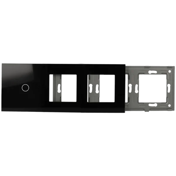 [A-LST228-1L-2G-B] Panel de interruptor con 1 botón y marco para 2 dispositivos