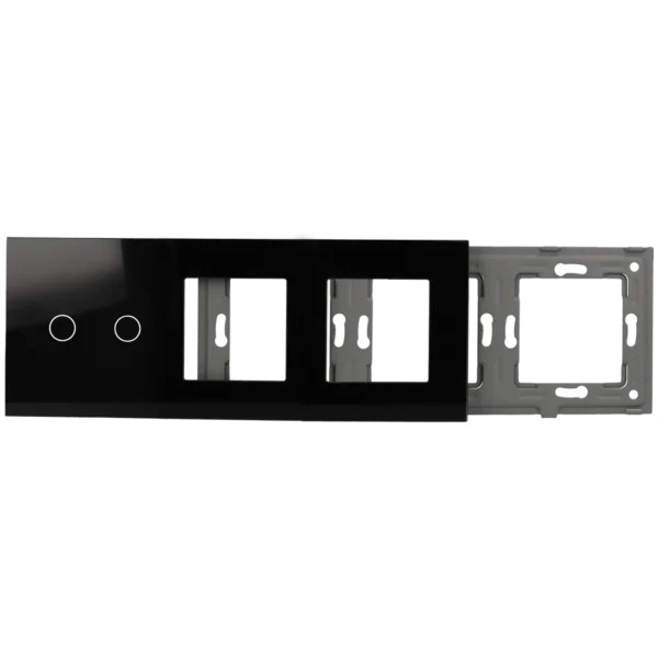 [A-LST228-2L-2G-B] Panel de interruptor con 2 botones y marco para 2 dispositivos