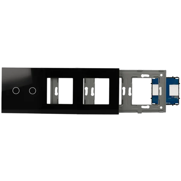 [A-LST228-KIT-2L-2G-B] Kit con panel triple e interruptor (1)