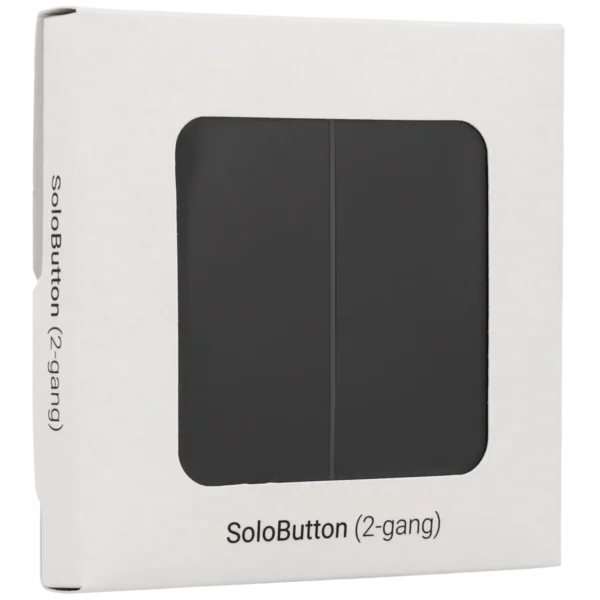 [SOLOBUTTON-2G-B] Panel de interruptor doble