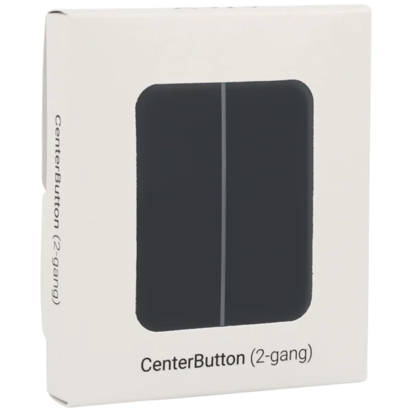 [CENTERBUTTON-2G-GRA] Panel de interruptor central doble