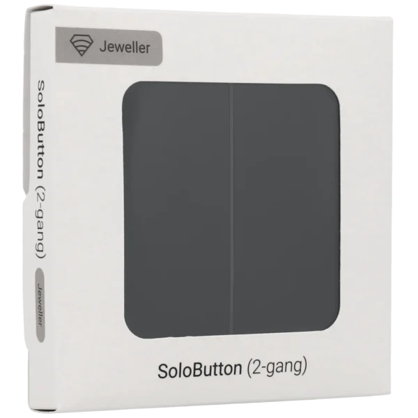 [SOLOBUTTON-2G-GRA] Panel de interruptor doble